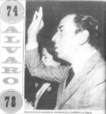 Se proclama candidato para las elecciones presidenciales de 1974 a 1778. Este propone reducir el tamaño del Estado y menciona las ventajas del libre comercio.